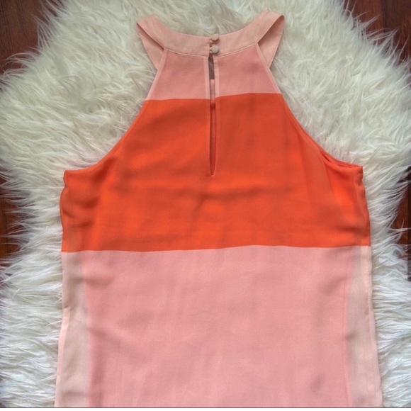 Daniel Cremieux Color Block Orange & White Stripe Maxi Dress - Picture 5 of 12